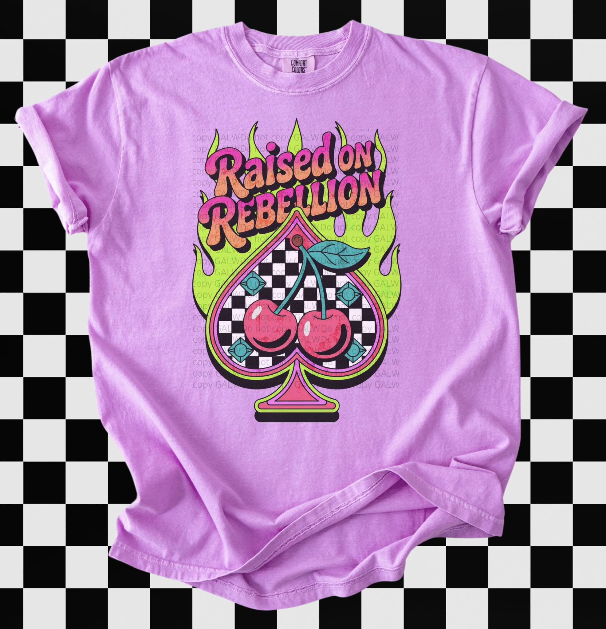 Raised on Rebellion tee or sweatshirt