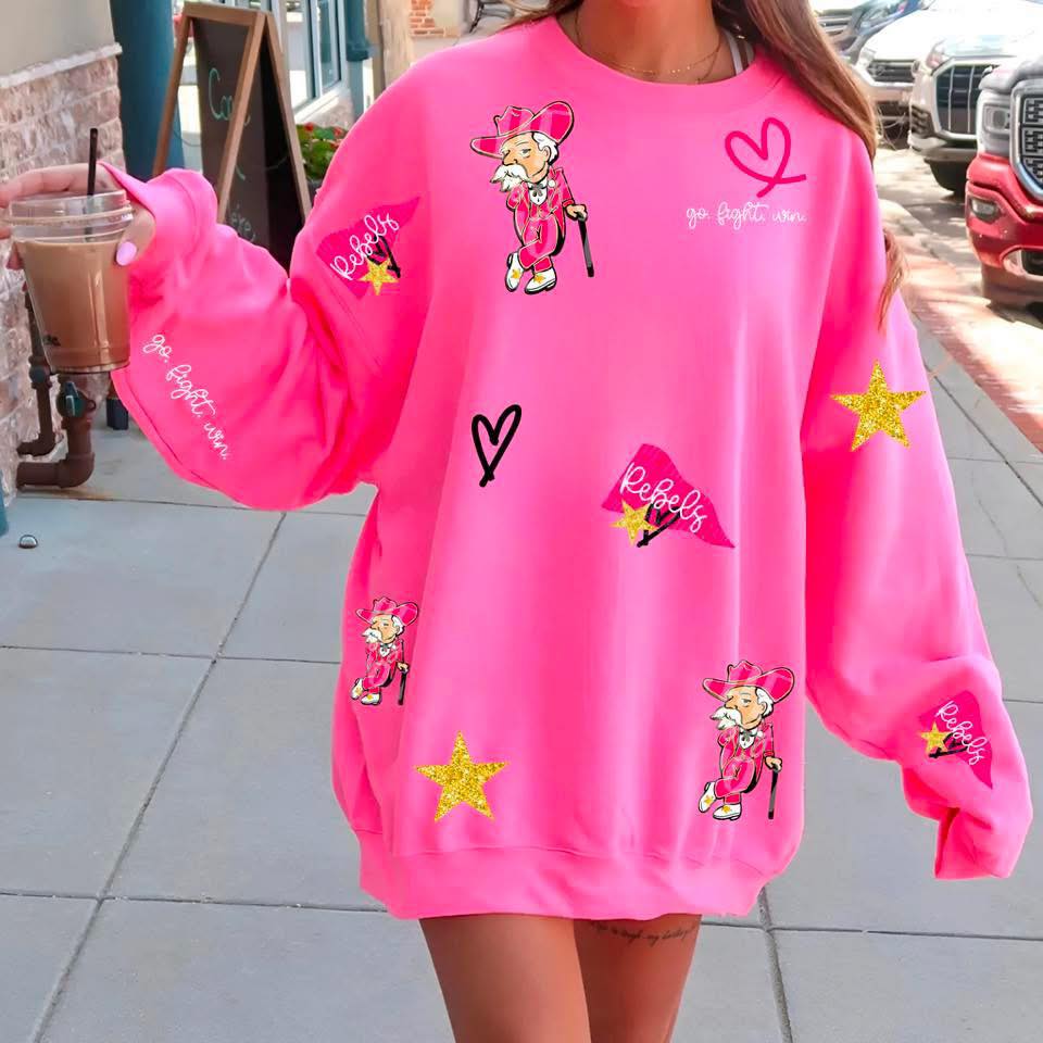 Glitz & Glam Collage Football Sweatshirt