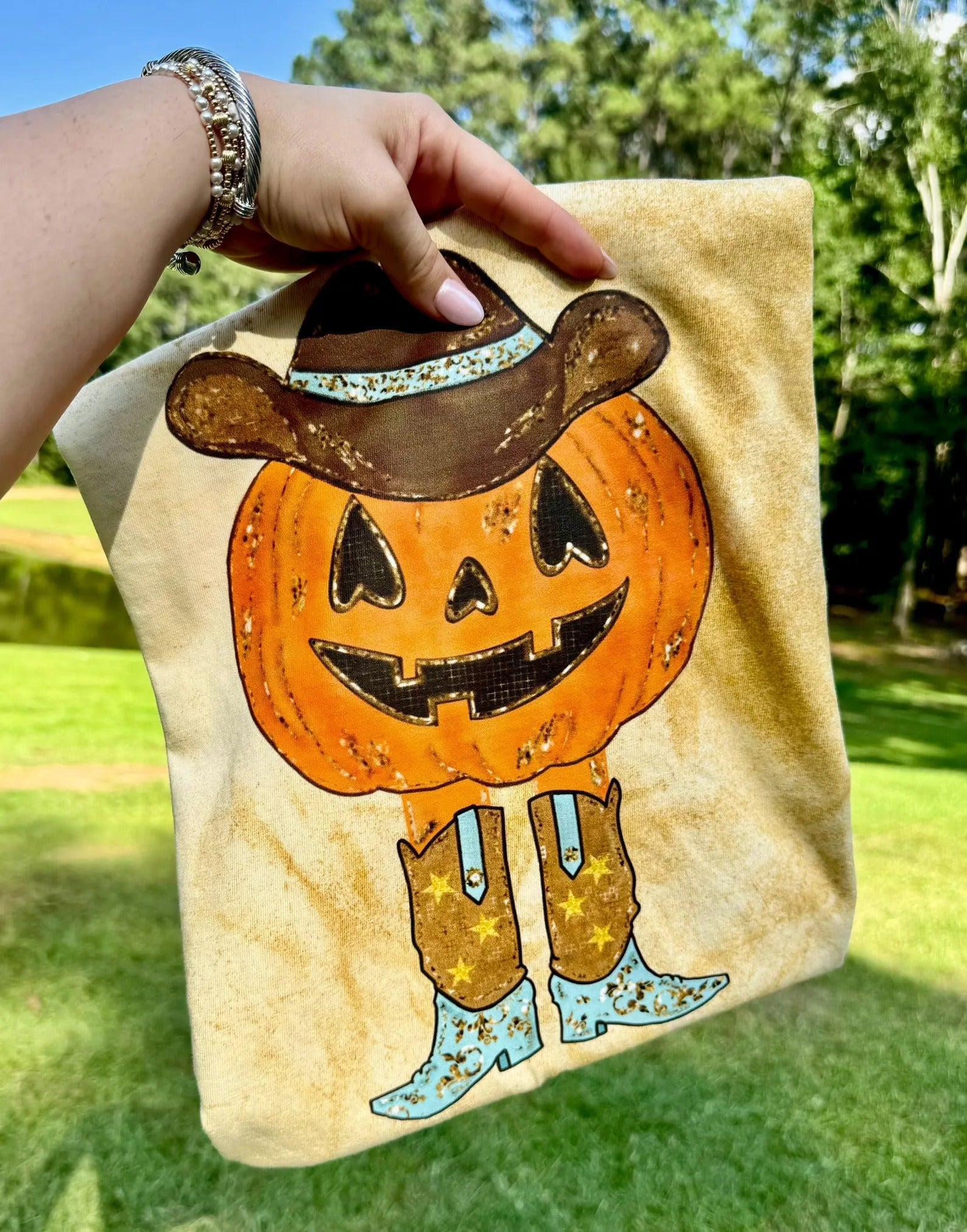 Cowboy pumpkin tee or sweatshirt