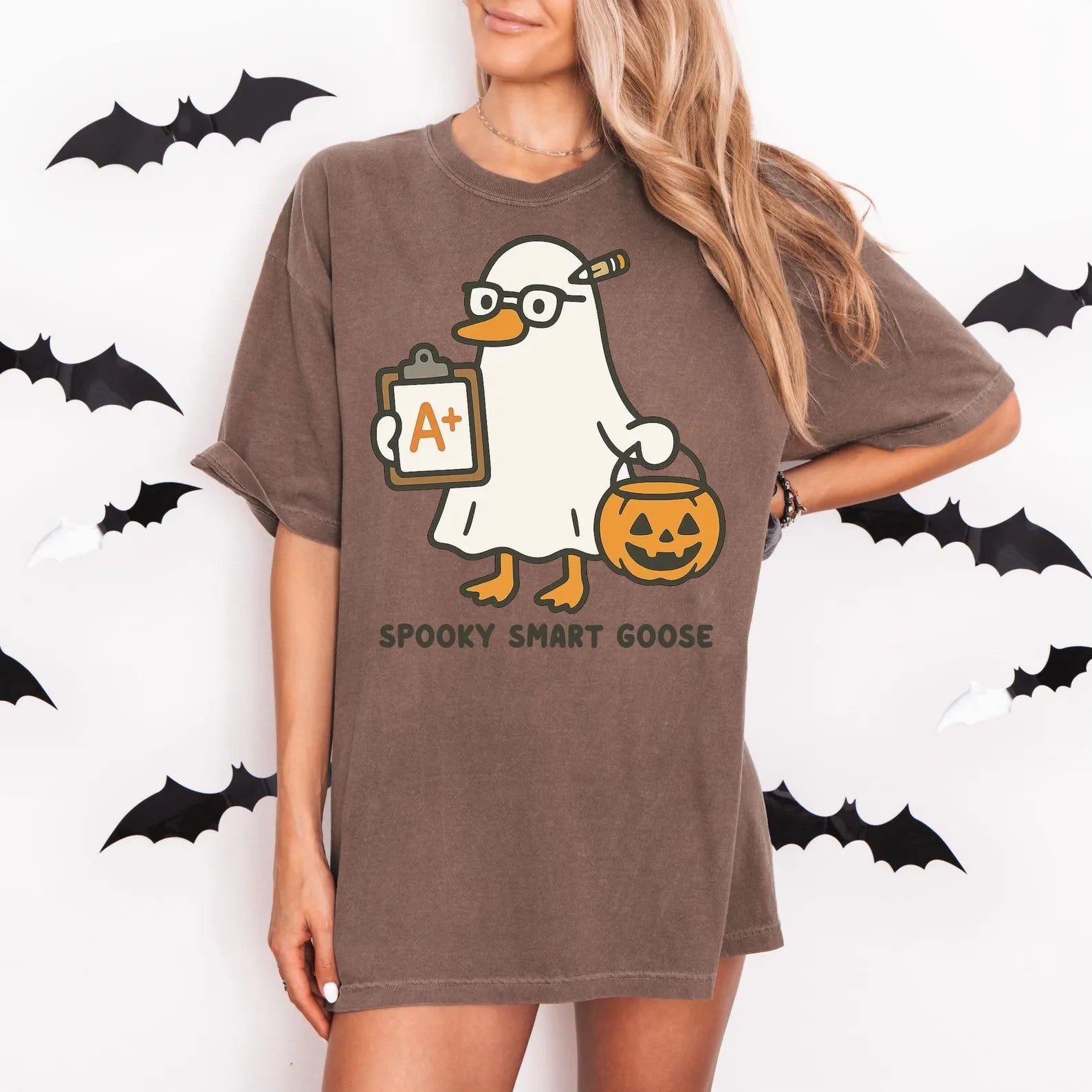 Spooky smart goose tee or sweatshirt