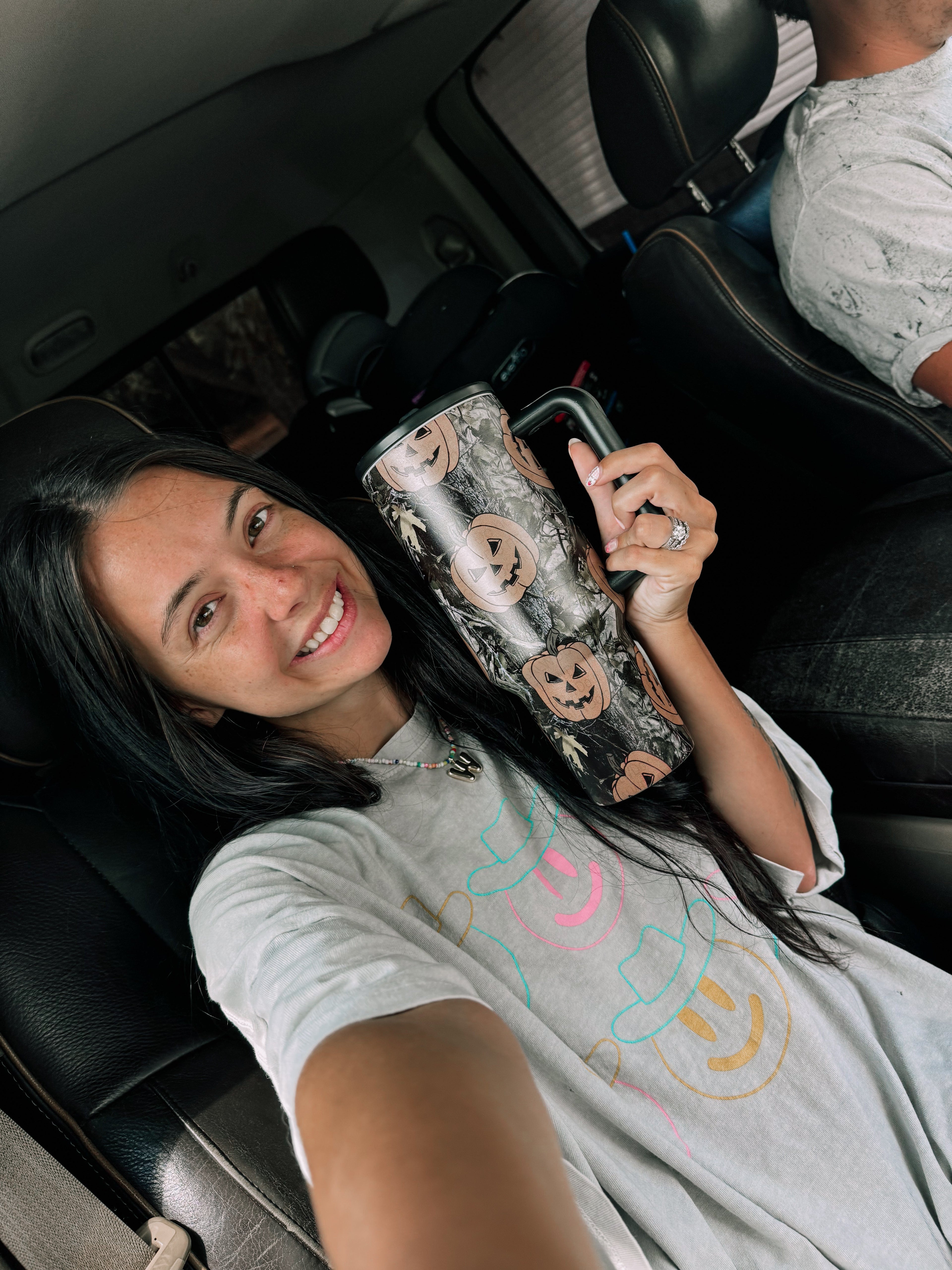 Camo jack-o-lantern 40oz tumbler