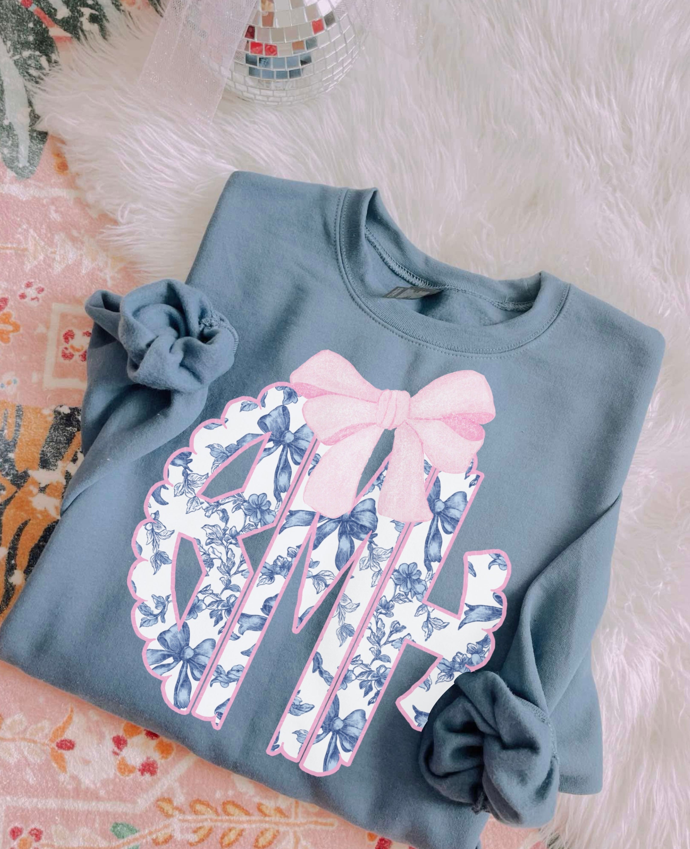 Custom Mono B&W Floral Mono- Multiple Styles & Colors