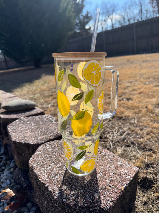 GLASS LEMON CUP