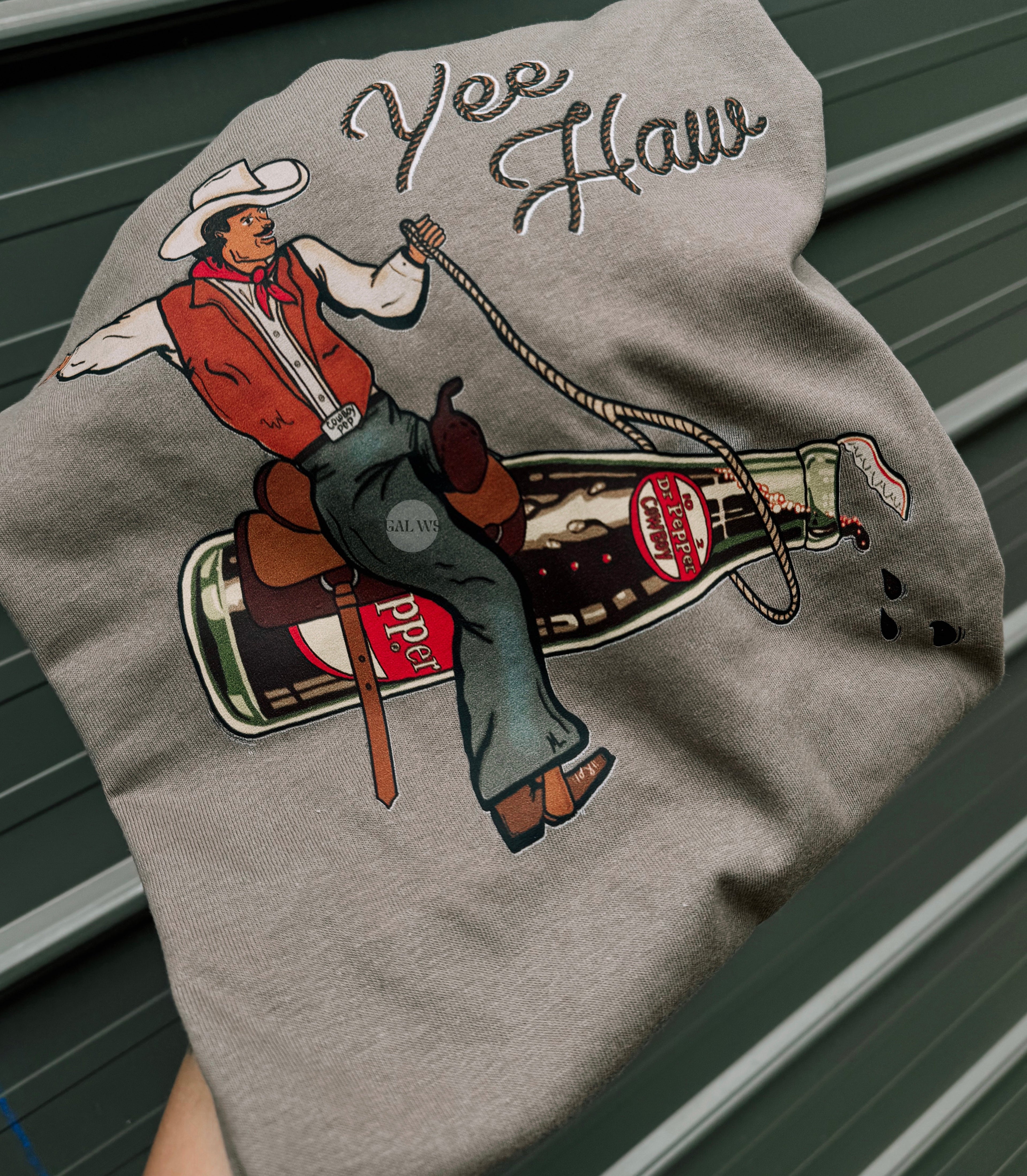 buckin cowboy pepper bottle tee or sweatshirt